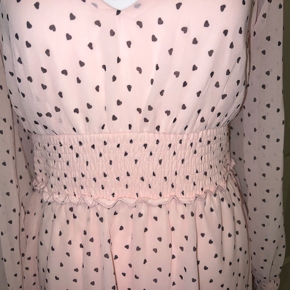 Pink Heart Print Dress - Picture 2 of 5